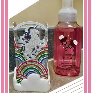 BBW Unicorn Soap-Holder & Strawberry Tart Refill